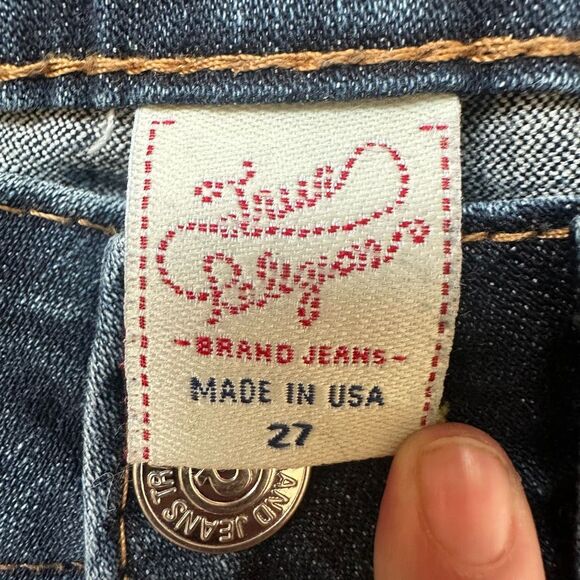 True Religion Bootcut Jeans – Women’s Size 27, Made in USA, Dark Wash - Picture 9 of 10